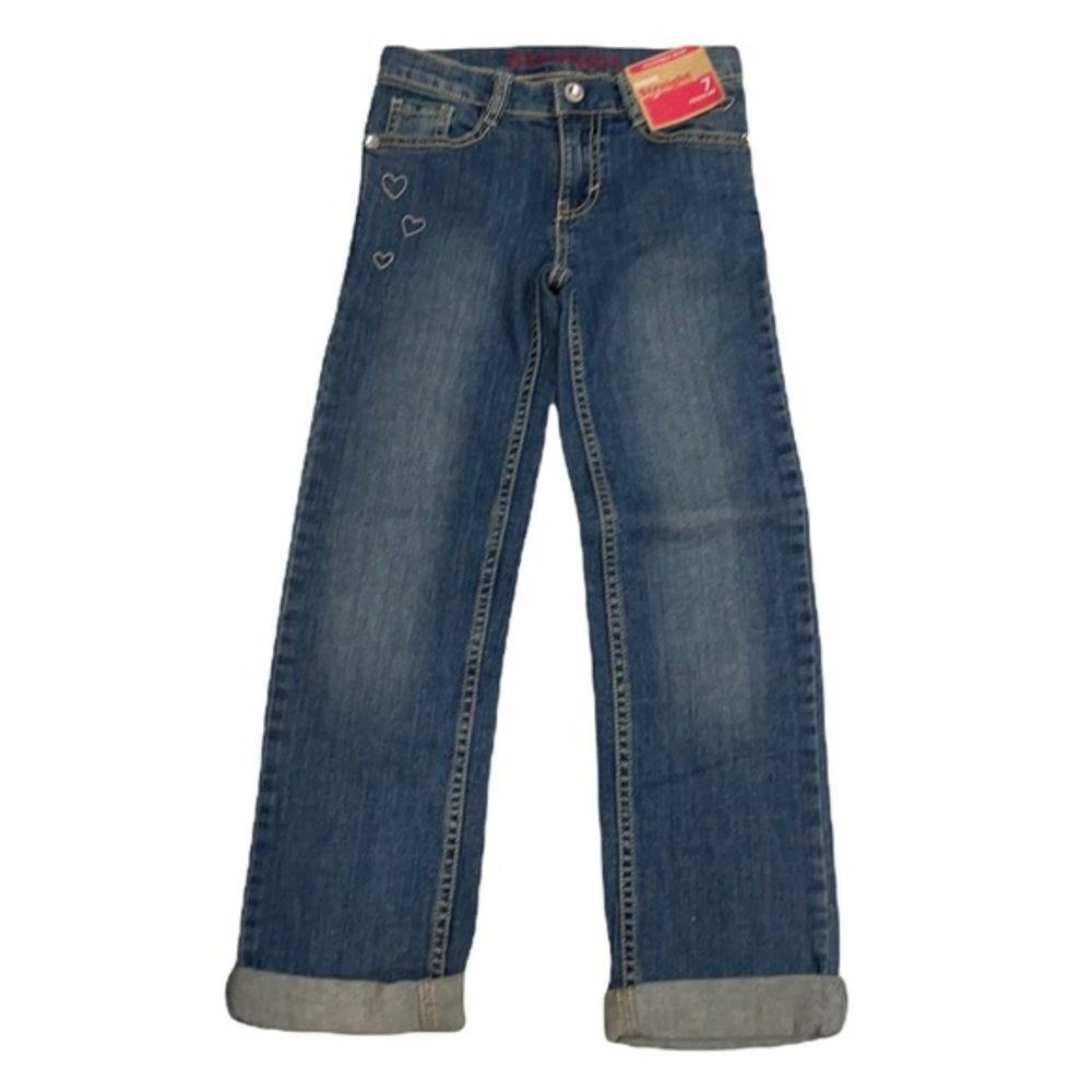 Gymboree Girls Straight Leg Embellished Jeans Size 7 NEW